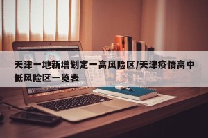天津一地新增划定一高风险区/天津疫情高中低风险区一览表